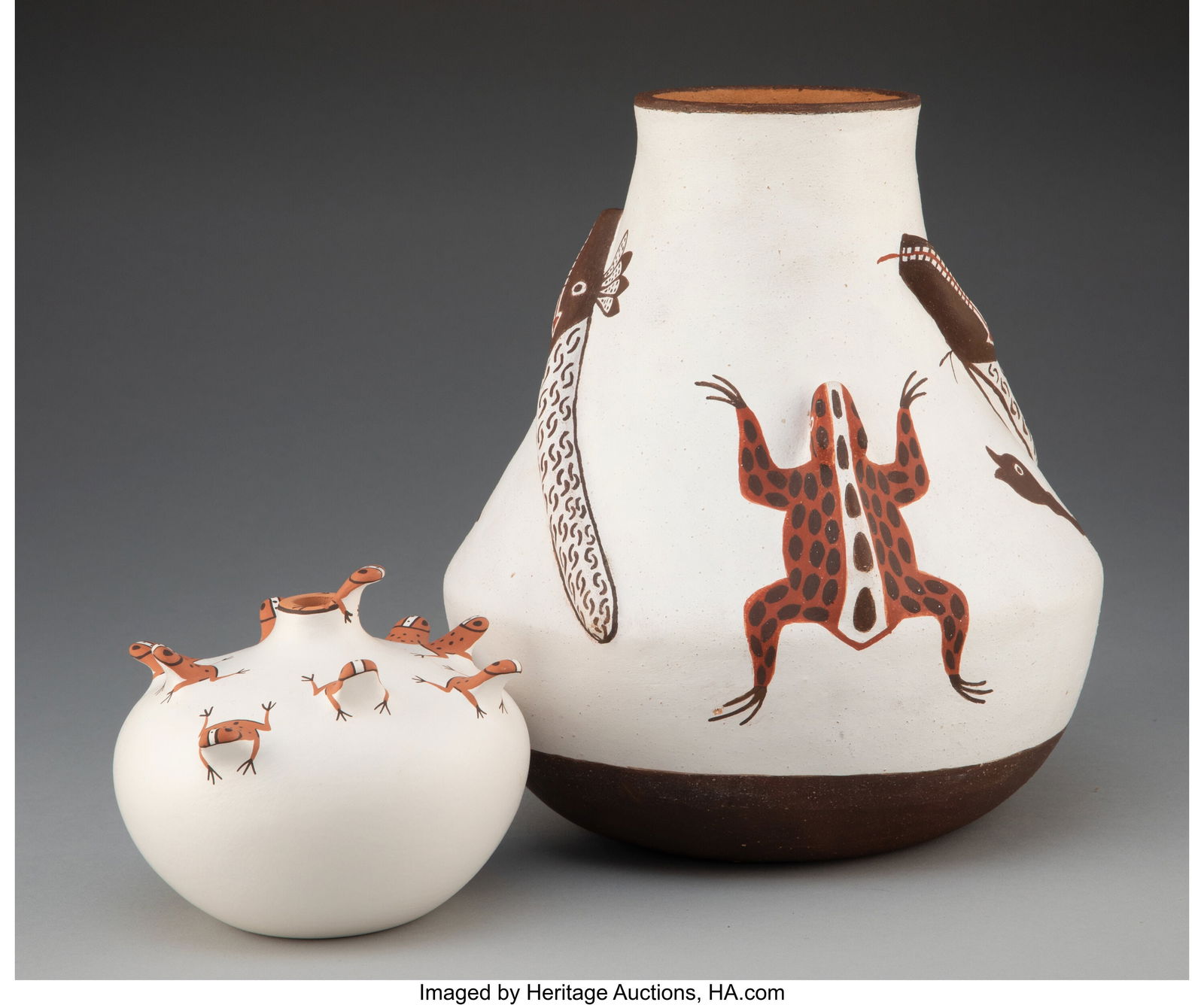 Two Zuni Polychrome Jars Jack Kalestewa and Agne (1 of 3)