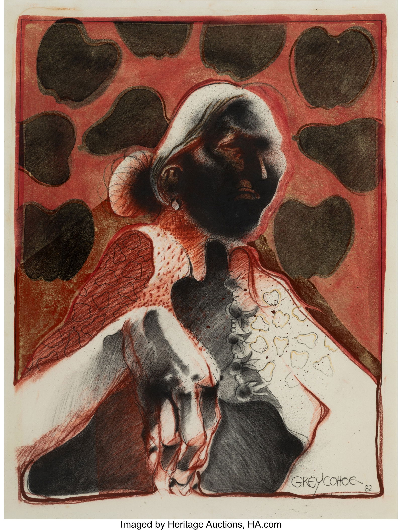 Grey Cohoe (American, 1944-1991) Red and Gold (a (1 of 4)