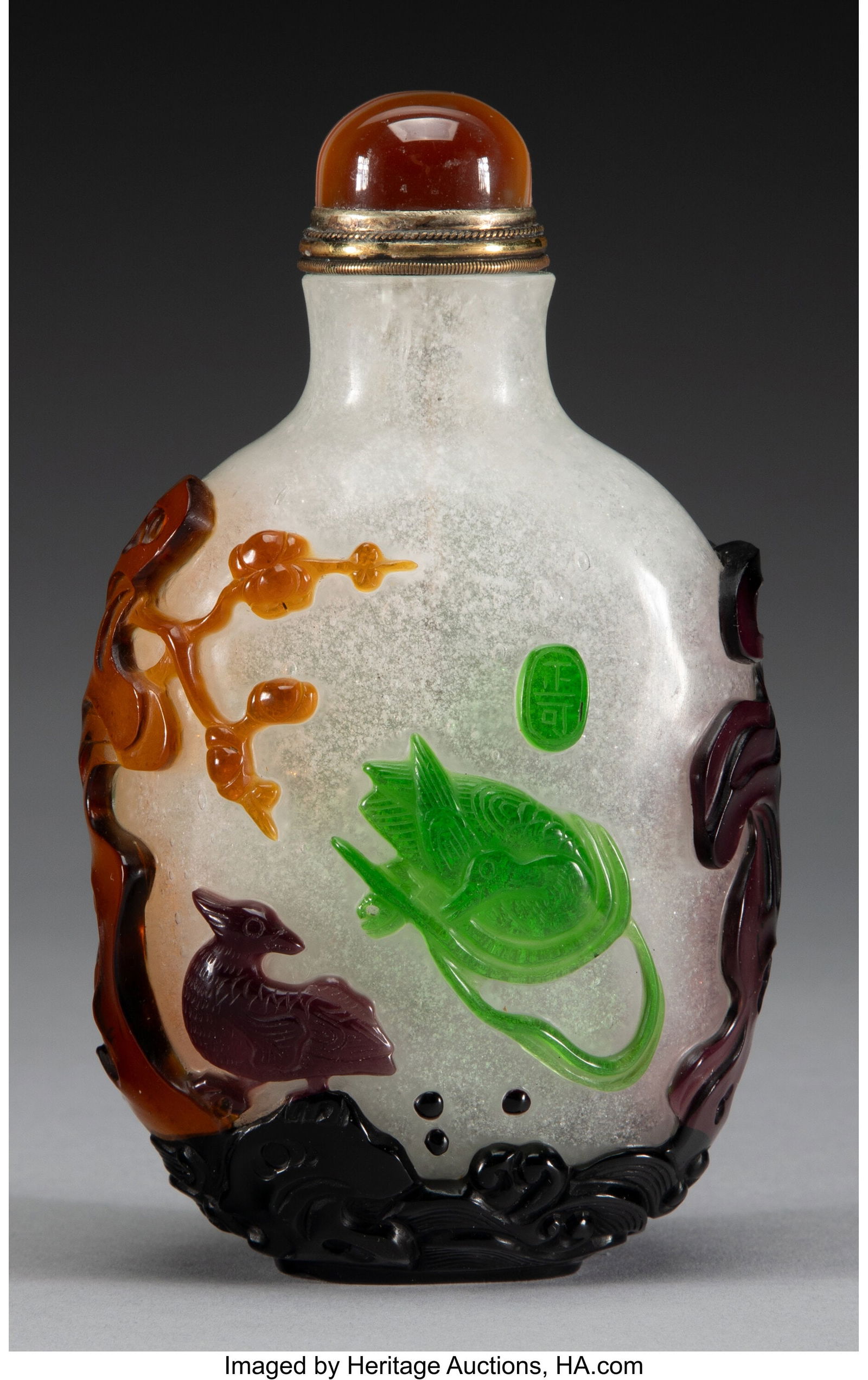 A Chinese Tri-Color Overlay and Snowflake Peking (1 of 4)