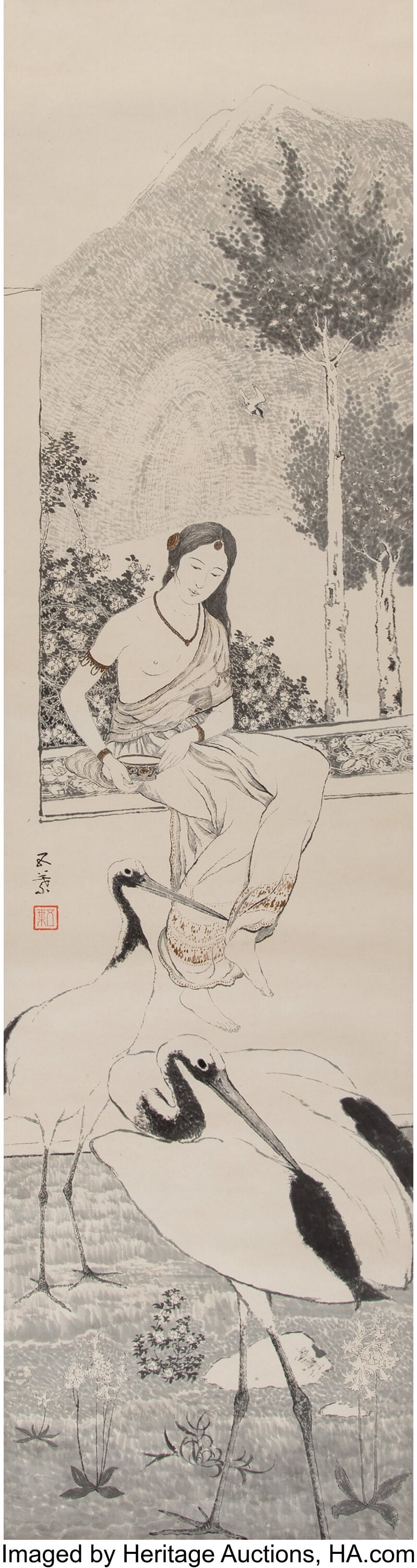 Goyō Hashiguchi (Japanese, 1880-1921) Lady Feed (1 of 3)