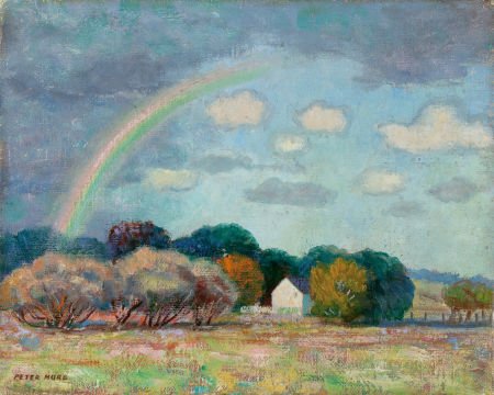 PETER HURD (American, 1904-1984) Pennsylvania La: PETER HURD (American, 1904-1984)Pennsylvania Landscape, circa 1928Oil on ca