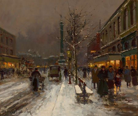 EDOUARD-LÉON CORTÈS (French, 1882-1969) Place de: EDOUARD-LÉON CORTÈS (French, 1882-1969)Place de la BastilleOil on canvas