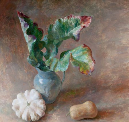 HENRIETTE WYETH (American, 1907-1997) Leaves of : HENRIETTE WYETH (American, 1907-1997) Leaves of Broccoli Oil on canvas 40