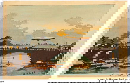 61123&colon; Inoue Yasuji &lpar;Japanese&comma; 1864-1889&rpar; Asakusa Bridg