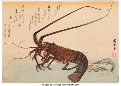 61013&colon; Utagawa Hiroshige I &lpar;Japanese&comma; 1797-1858&rpar; Shrimp