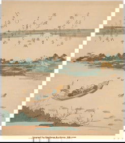 61019&colon; Keisai Eisen &lpar;Japanese&comma; 1790-1848&rpar; Ferry Boat Cr