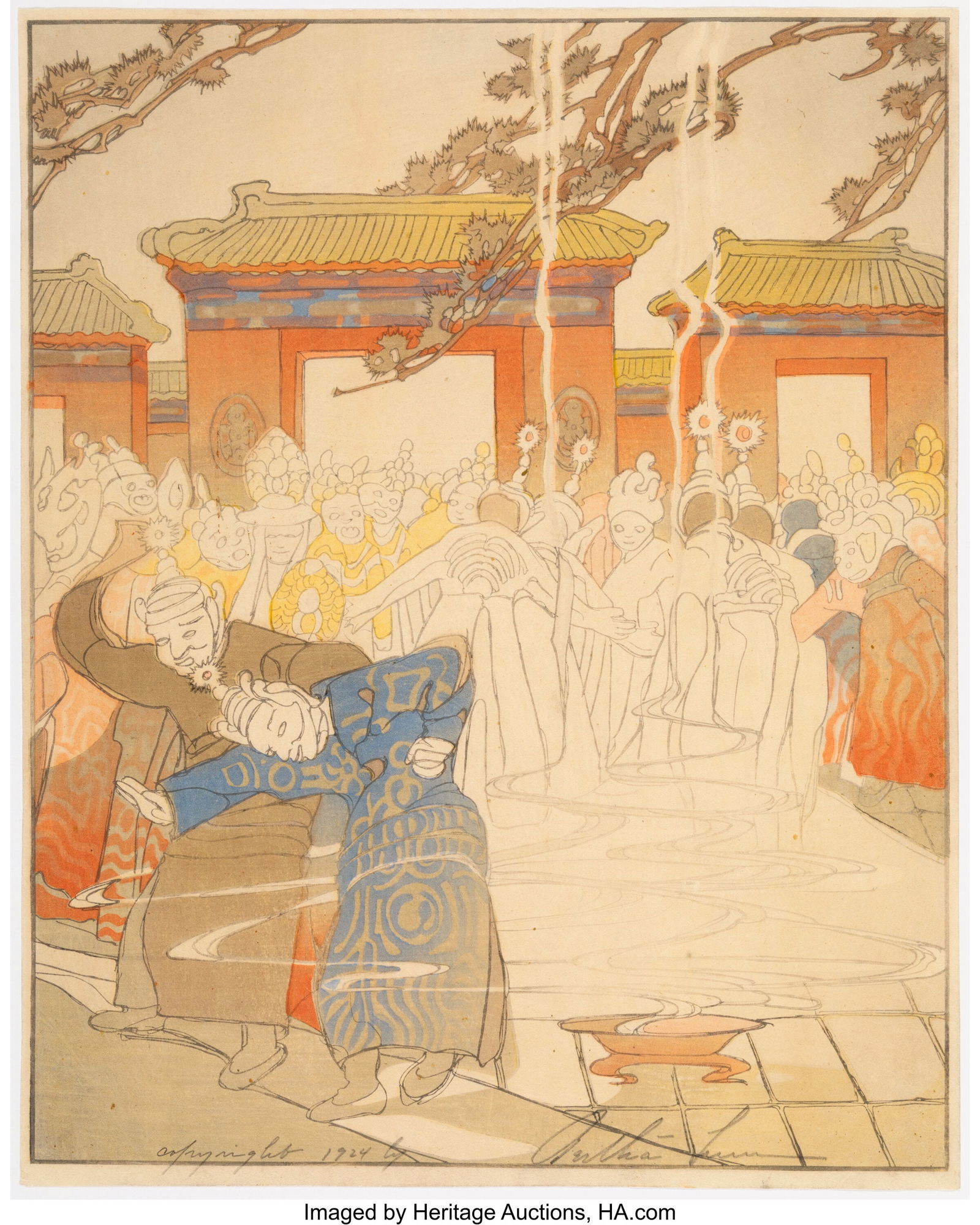 Bertha Lum (American, 1879-1954) Devil Dance, 19: Bertha Lum (American, 1879-1954) Devil Dance, 1924 Woodblock print 14-1/2 x 11-1/4 inches (36.8 x 28.6 cm) (sheet, dai-ōban)