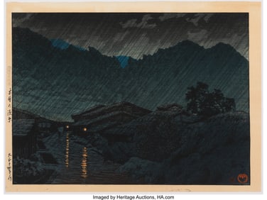 61145&colon; Kawase Hasui &lpar;Japanese&comma; 1883-1957&rpar; Suhara&comma; Kiso 