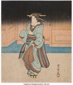 61043&colon; Utagawa Toyokuni I &lpar;Japanese&comma; 1769-1825&rpar; A Geish