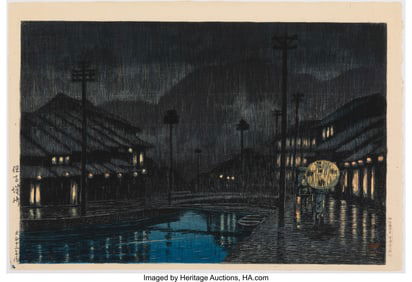 61146&colon; Kawase Hasui &lpar;Japanese&comma; 1883-1957&rpar; Kinosaki&comma; Taj