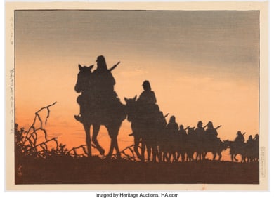 61150&colon; Kawase Hasui &lpar;Japanese&comma; 1883-1957&rpar; The Red Setti