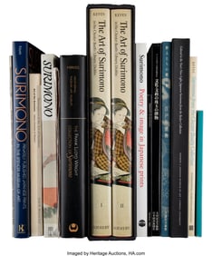 61208&colon; Group of 18 Books on Japanese Surimono Prints 13