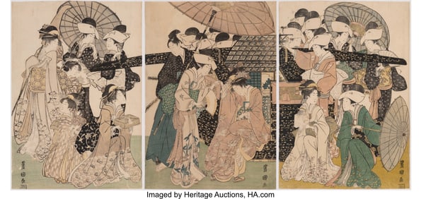 61087&colon; Utagawa Toyokuni &lpar;Japanese&comma; 1769-1825&rpar; A Day Out