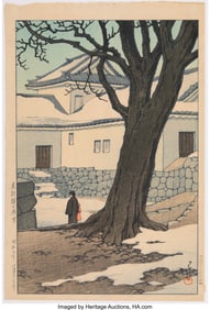 61157&colon; Kawase Hasui &lpar;Japanese&comma; 1883-1957&rpar; Lingering Sno