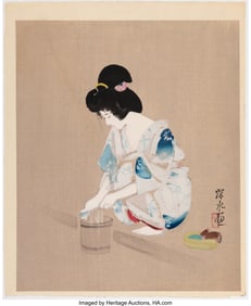61098&colon; It&omacr; Shinsui &lpar;Japanese&comma; 1898-1972&rpar; After Bathing