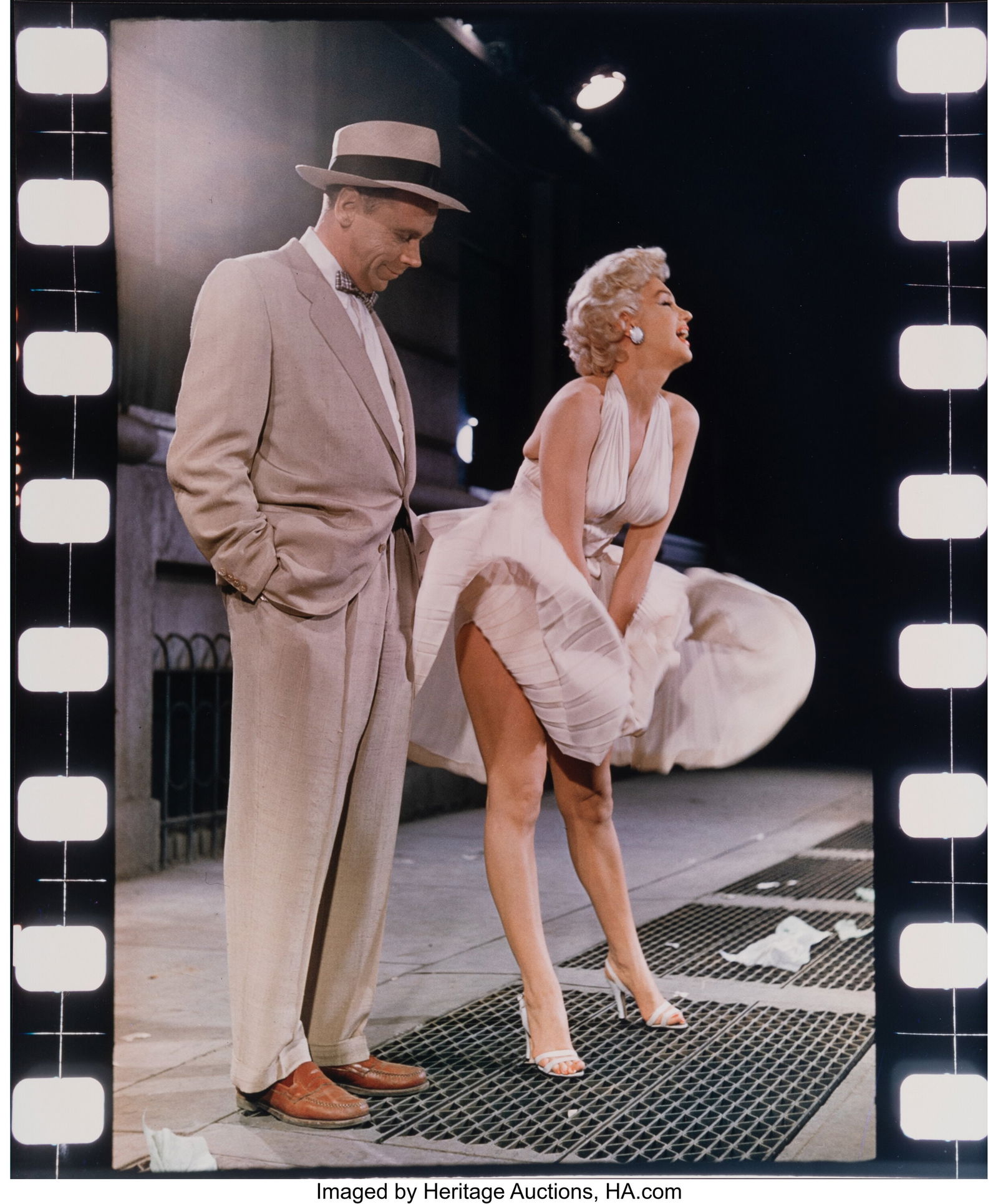 Sam Shaw (American, 1912-1999) Marilyn Monroe an: Sam Shaw (American, 1912-1999) Marilyn Monroe and Tom Ewell on the set of "The Seven Year Itch", 1954 Dye coupler print, printed later 23 x 15-1/2 inches (58&perio