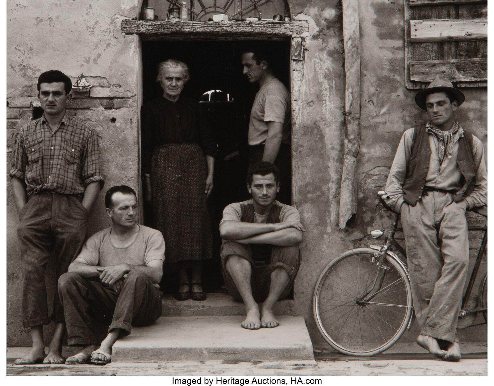 Paul Strand (American, 1890-1976) Family, Luzzar: Paul Strand (American, 1890-1976) Family, Luzzara, 1953 Gelatin silver print on Agfa paper, printed circa 1975 by Richard Benson 4-7/8 x 6-1/8 inches (12