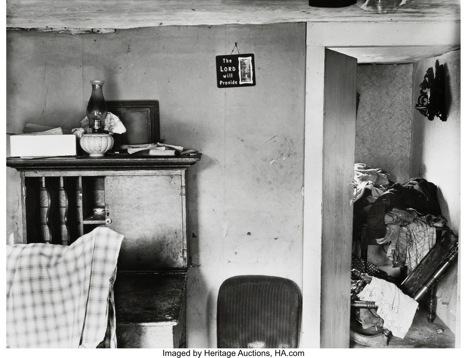 Walker Evans (American, 1903-1975) New York Stat: Walker Evans (American, 1903-1975) New York State Farm Interior, 1931 Gelatin silver contact print, printed circa 1970 6-1/4 x 8-1/8 inches (15.9 x 20&p