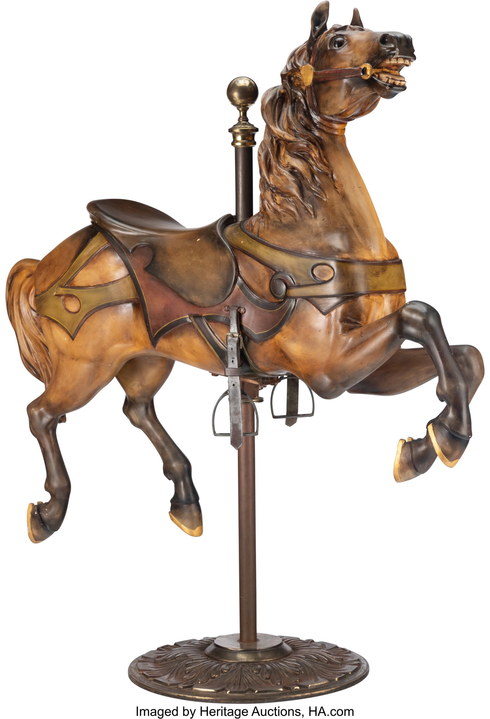 A Dentzel Carousel Co. Carved and Painted Wood C: A Dentzel Carousel Co. Carved and Painted Wood Carousel Jumper Horse, 20th century 65 x 58-1/2 x 24 inches (165.1 x 148.6 x 61.0 cm) (overall)