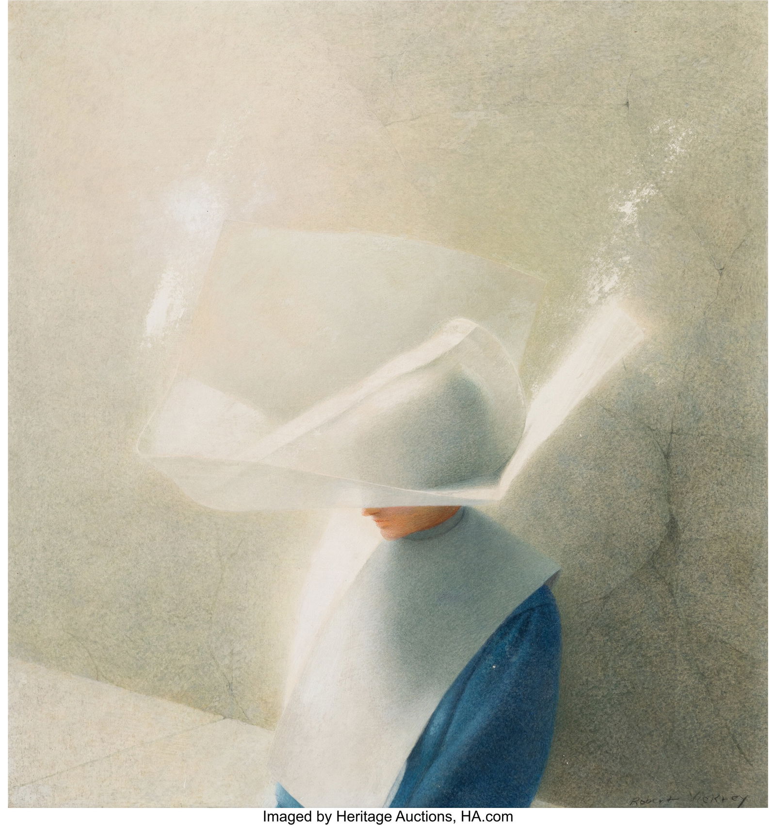 Robert Remsen Vickrey (American, 1926-2011) Sist: Robert Remsen Vickrey (American, 1926-2011) Sister of Charity #2 Tempera on Masonite 18-1/4 x 17 inches (46.4 x 43.2 cm) Signed lower right: Rober