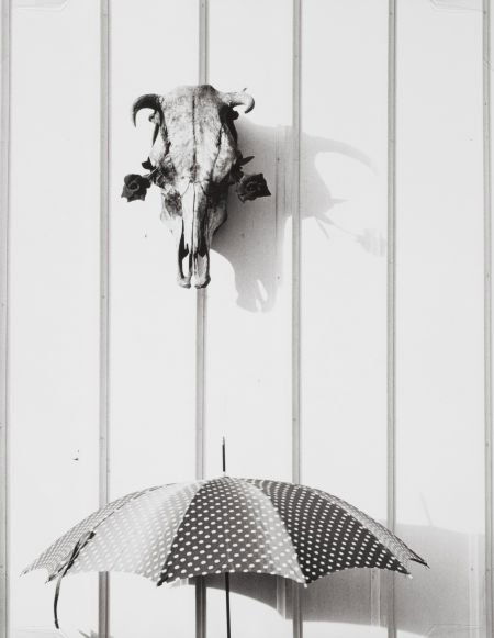 RALPH EUGENE MEATYARD (American, 1925-1972) Unti: RALPH EUGENE MEATYARD (American, 1925-1972)Untitled (Skull and Umbrella), circa