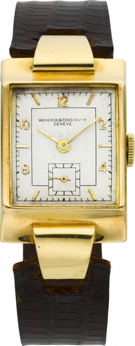 Vacheron & Constantin Unusual Vintage Gold Wrist: Vacheron & Constantin Unusual Vintage Gold Wristwatch, circa 1935 Case: No. 267342, 18k ye
