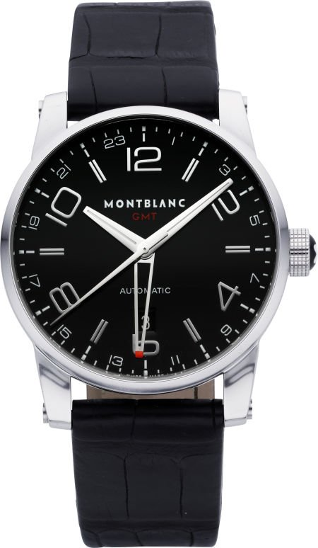 Montblanc Timewalker GMT Steel Automatic : Montblanc Timewalker GMT Steel Automatic Case: stainless steel, transparent back secured w