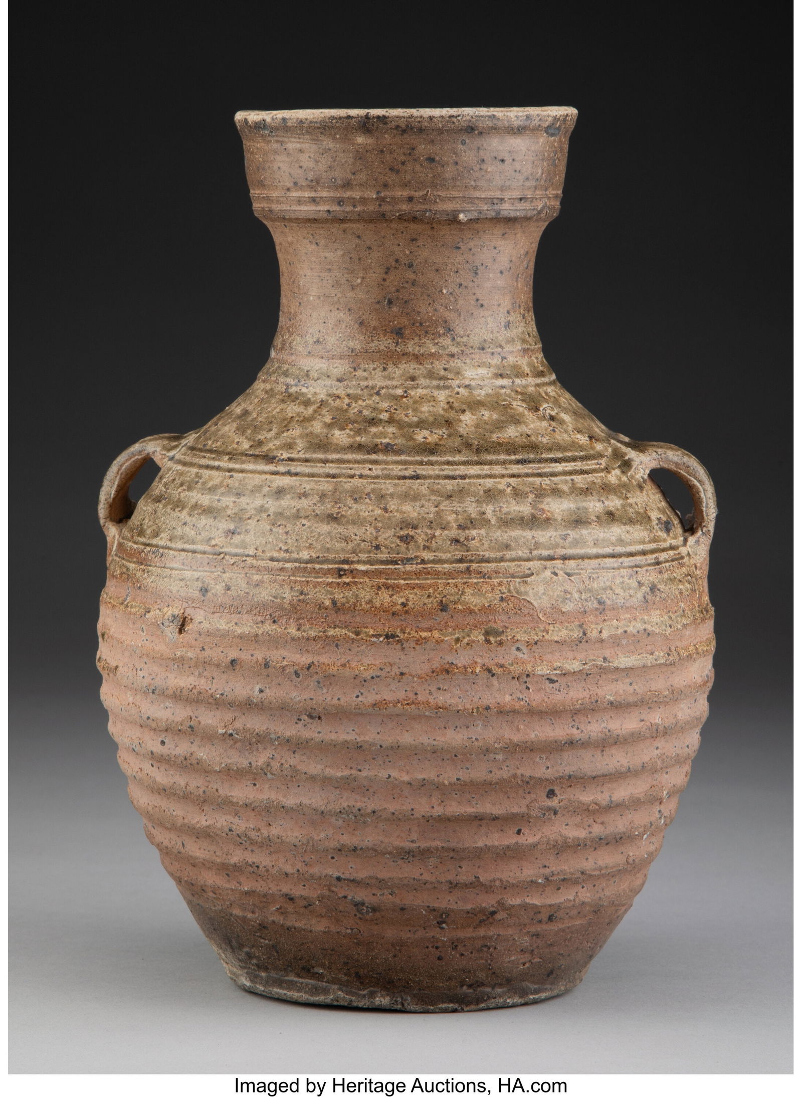 A Chinese Hu-Form Vase 8-1/2 x 6-1/2 x 5-1/2 inc: A Chinese Hu-Form Vase 8-1/2 x 6-1/2 x 5-1/2 inches (21.6 x 16.5 x 14.0 cm) Collection of Jonathan Kern to Benefit Charity HID03101062020 © 2024 Heritag