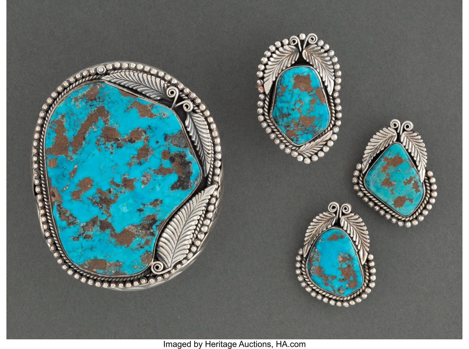 A Navajo Jewelry Suite   c. 1975  including a la (1 of 2)