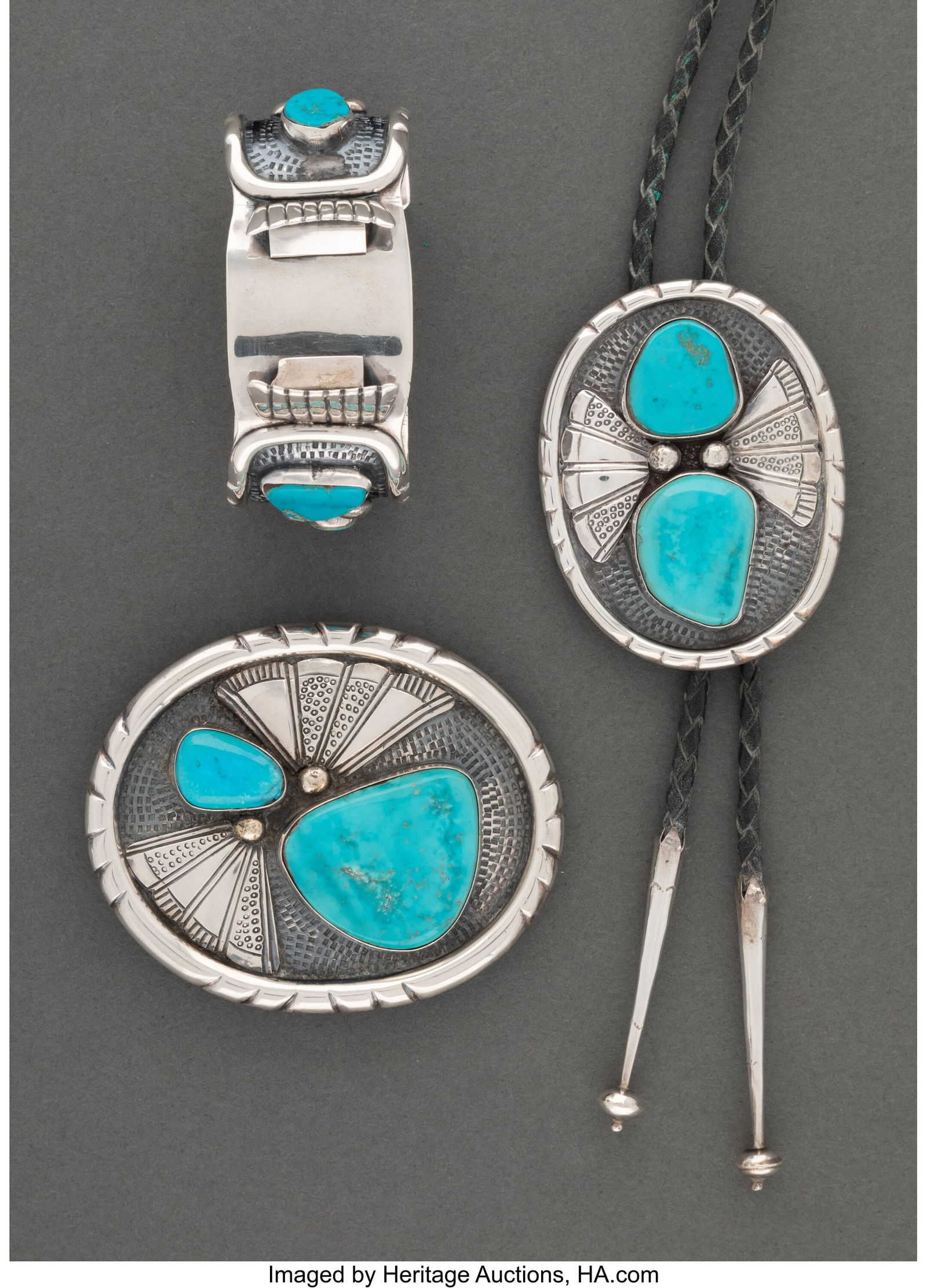 A Navajo Jewelry Suite  Phillip Tso c. 2000  inc (1 of 2)