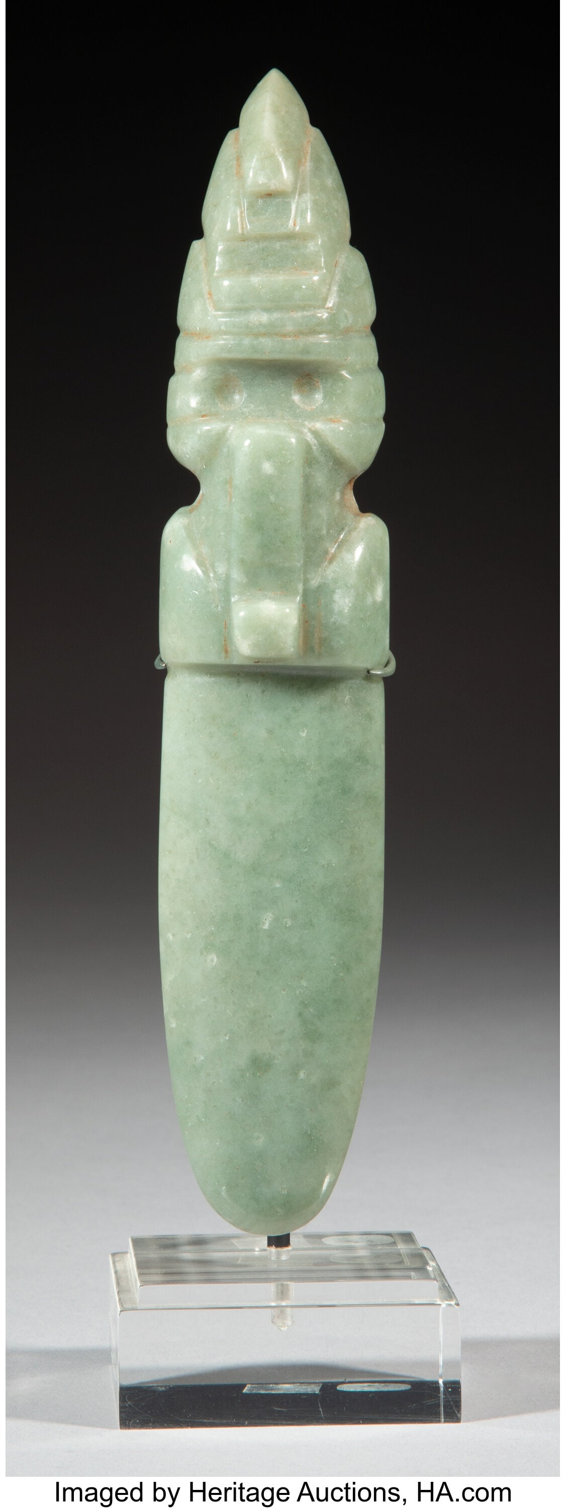 An Avian-form Jade Celt Pendant  Costa Rica, c. (1 of 3)