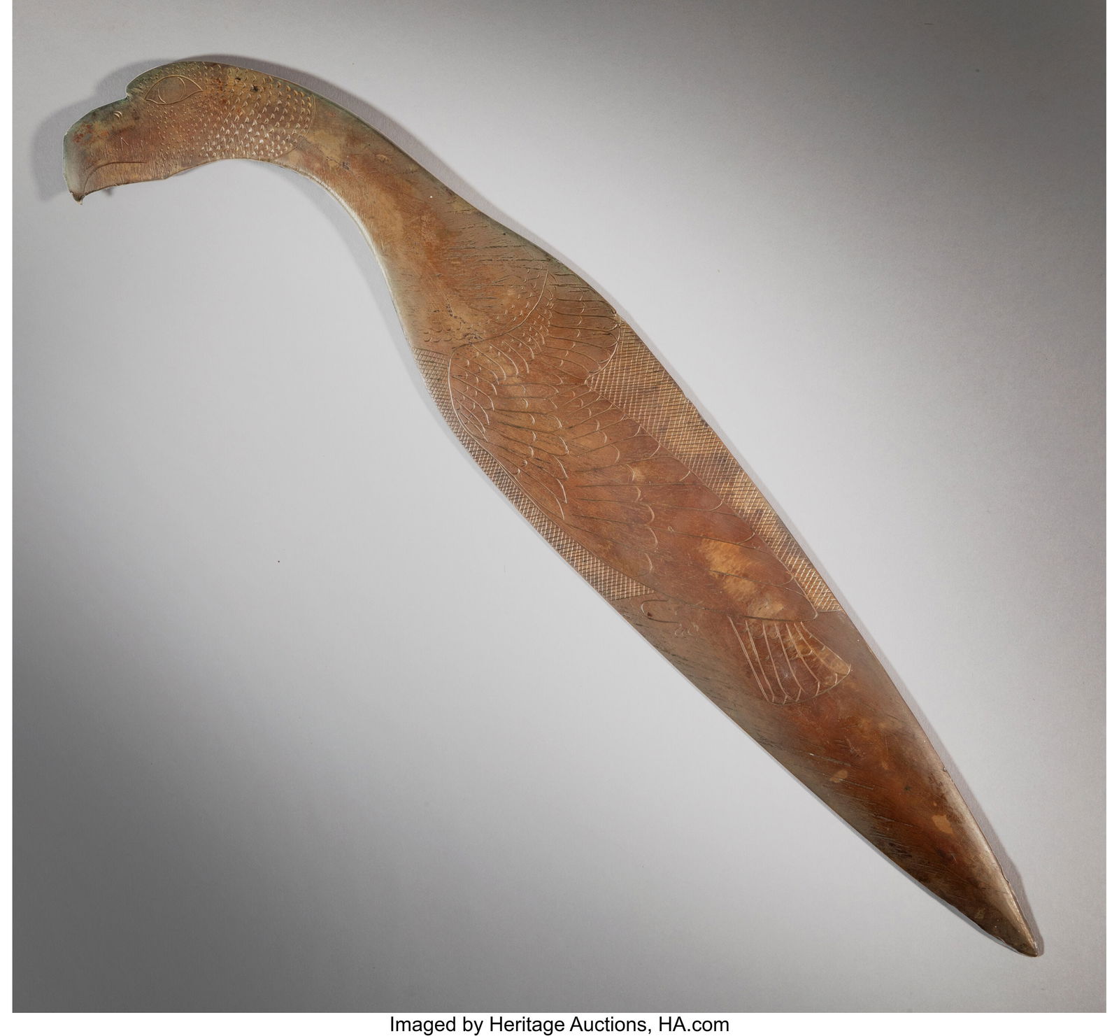 A Northwest Coast Etched Copper Knife  c. 1890 (1 of 3)