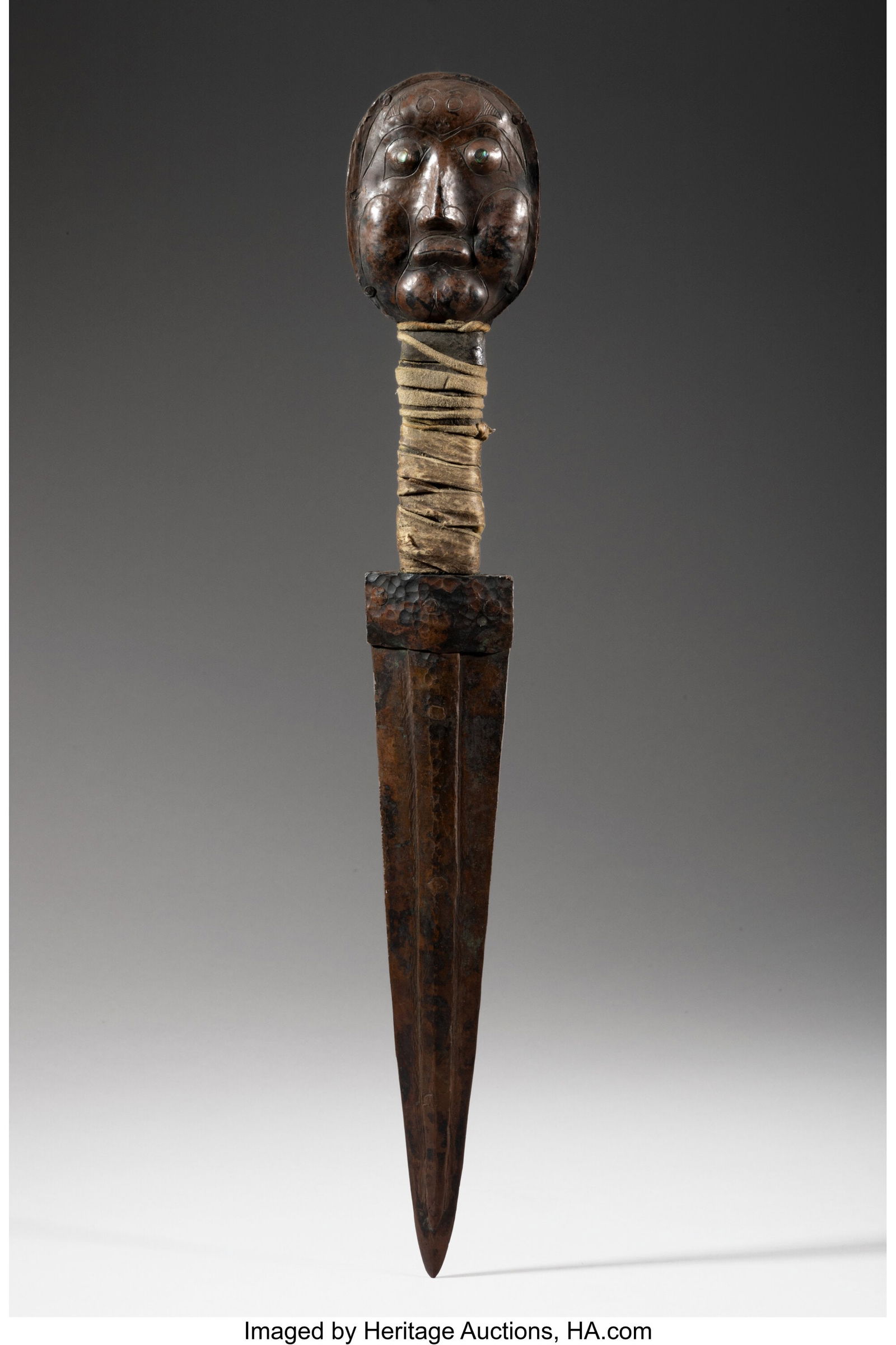 A Northwest Coast Copper Dagger  c. 1880  copper (1 of 3)