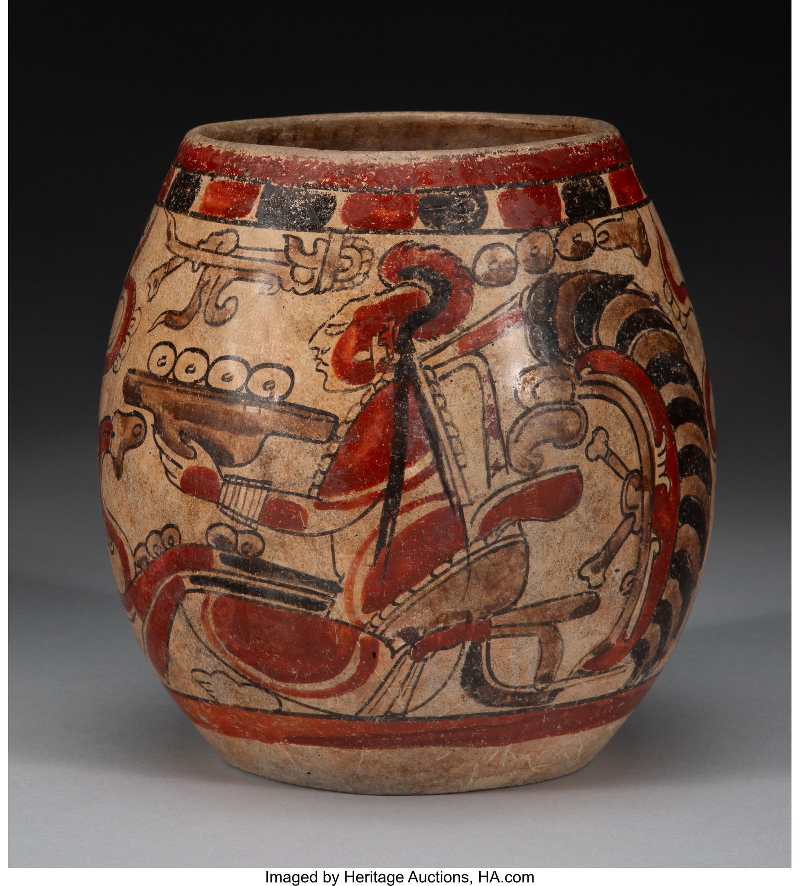 A Maya Polychrome Vessel  Mesoamerica, Late Clas (1 of 5)
