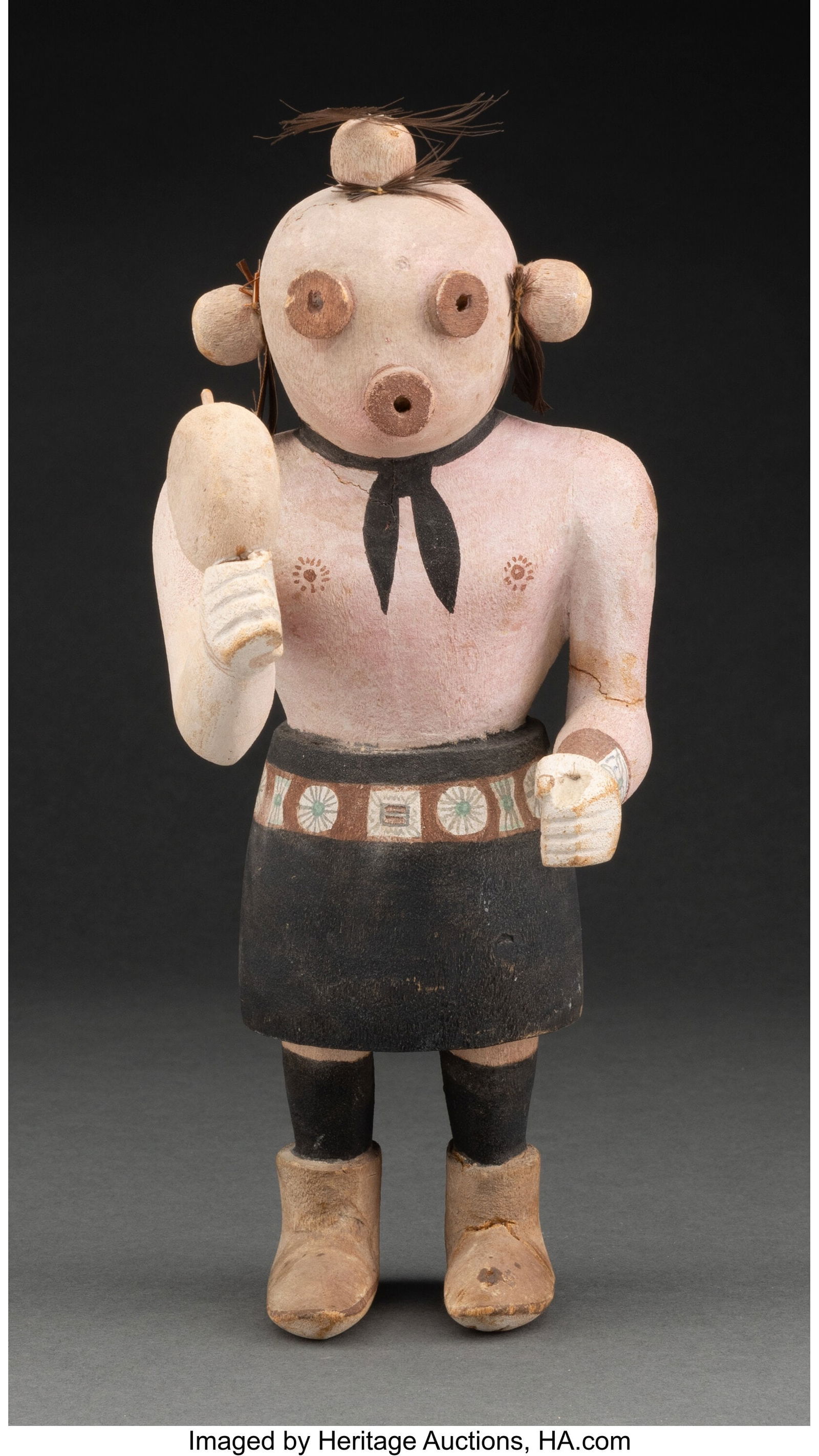 A Hopi Katsina Doll   Mudhead c. 1950  cottonwoo (1 of 3)