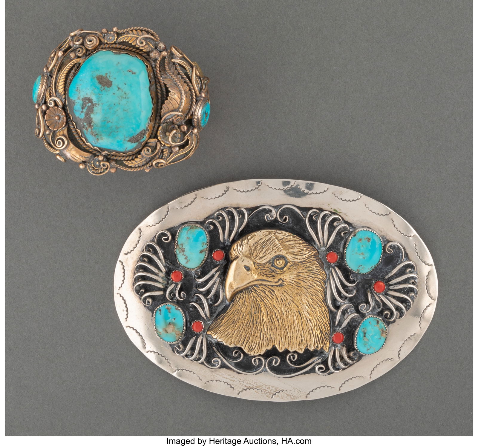 Two Large Southwest Jewelry Items    c. 1970  in (1 of 3)