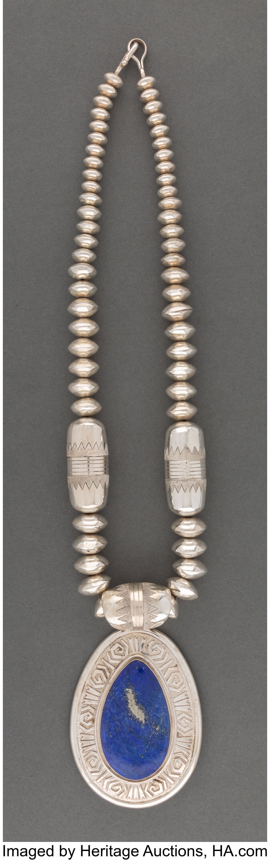 A Large Southwest Necklace   c. 1990  stamped RB (1 of 2)