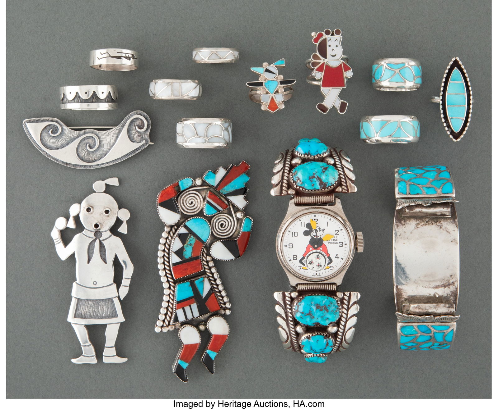 Fifteen Southwest Jewelry Items    c. 1970 - 199 (1 of 2)