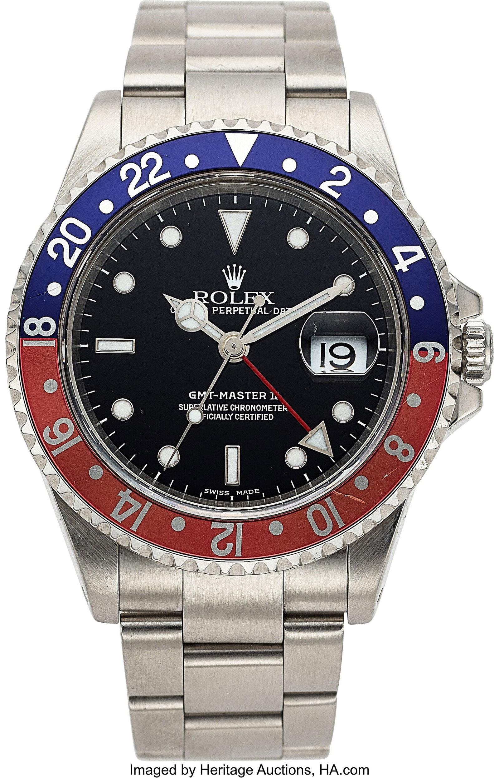 54013 Rolex, Stainless Steel Gmtmaster Ii "pepsi" Ref Auction