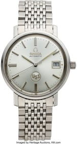 54110&colon; Omega&comma; Scarce U&period;S&period; Steel Presentation Watch&comma; Aut