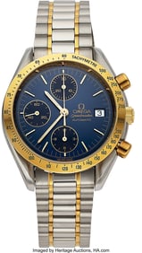 54111&colon; Omega As New&comma; Two Tone Speedmaster Automatic&comma; Bl
