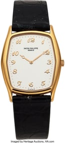 54155&colon; Patek Philippe&comma; Ref&period; 3842 "Gondolo" Gold Wristwa