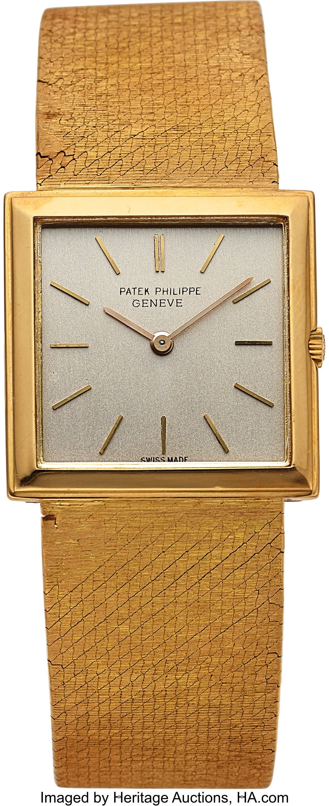 54064&colon; Patek Philippe&comma; Ref&period; 3490&sol;1 Gent's Gold Wristwat