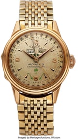 54069&colon; Movado&comma; 18k Yellow Gold "Calendomatic" Ordered f