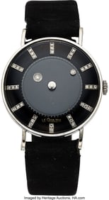 54071&colon; LeCoultre&comma; 14k White Gold "Mystery Dial" Circa 1