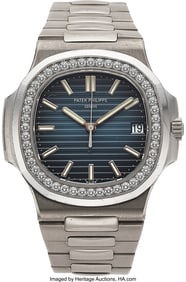 54171&colon; Patek Philippe Very Fine White Gold & Diamond Na