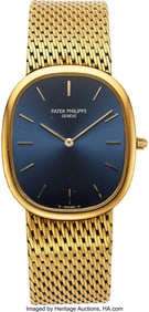 54092&colon; Patek Philippe&comma; 18k Yellow Gold Ellipse Ref&period; 393
