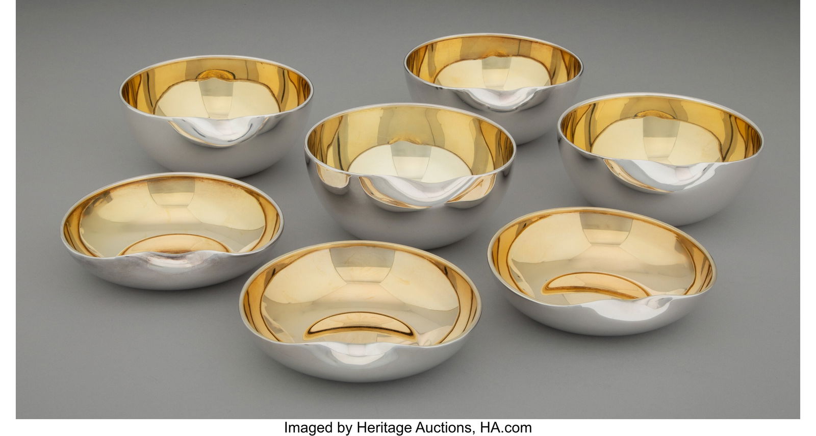 A Set of Seven Elsa Peretti Thumbprint Pattern P (1 of 4)