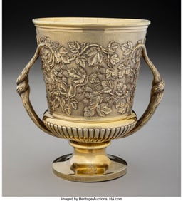 74058&colon; A Paul Storr Gilt Silver Two-Handled Cup with Gr