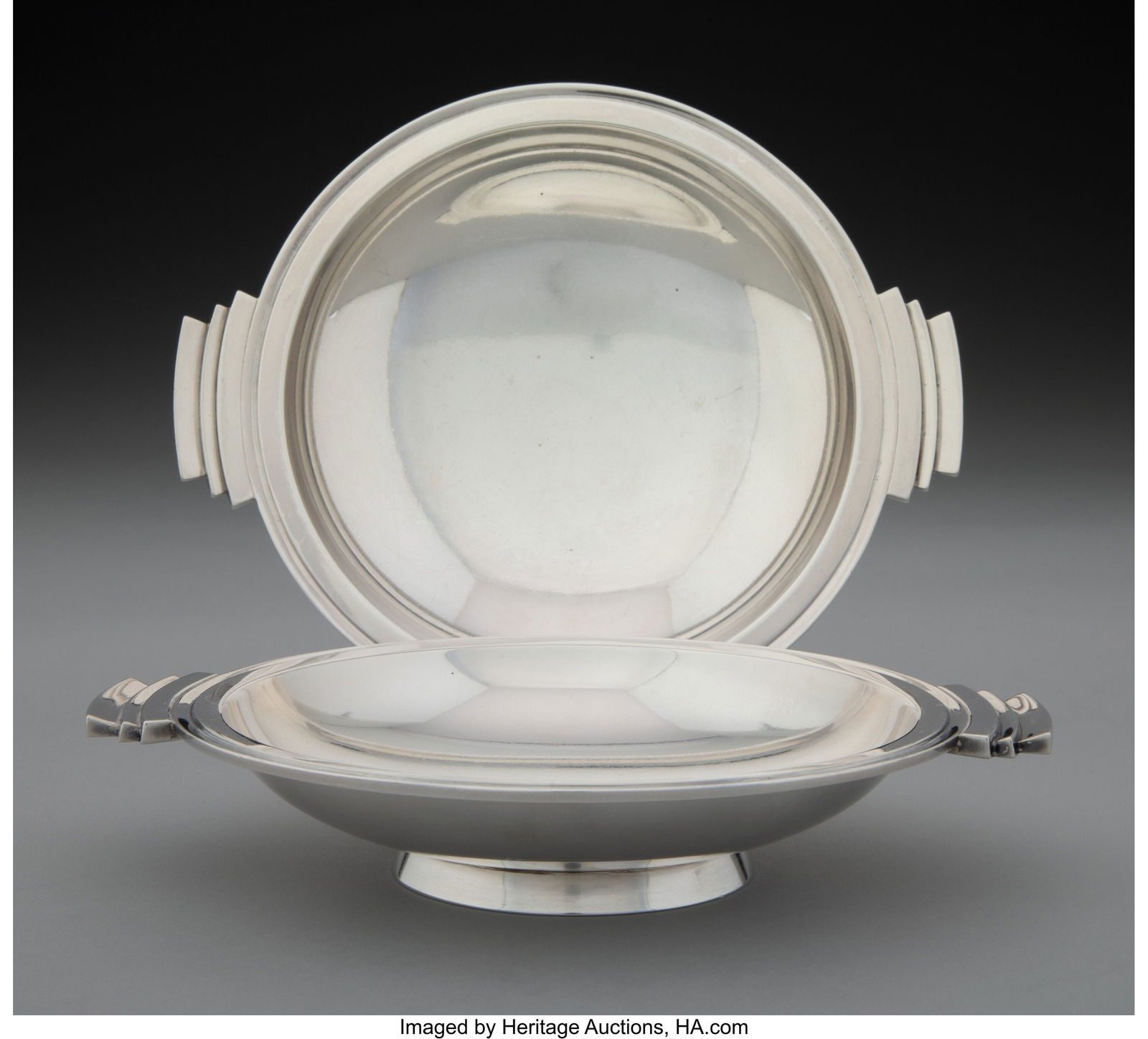 A Pair of Georg Jensen No. 600 Pyramid Silver Tw (1 of 5)